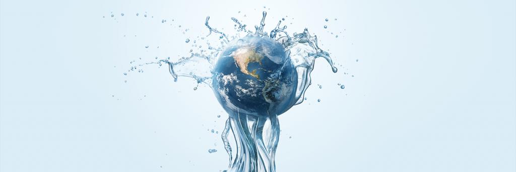 The world in a water jet