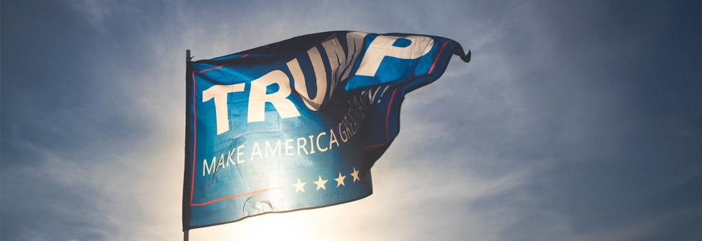 Trump reelection banner