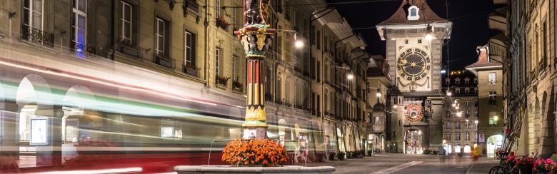 Nighttime Image of an European city