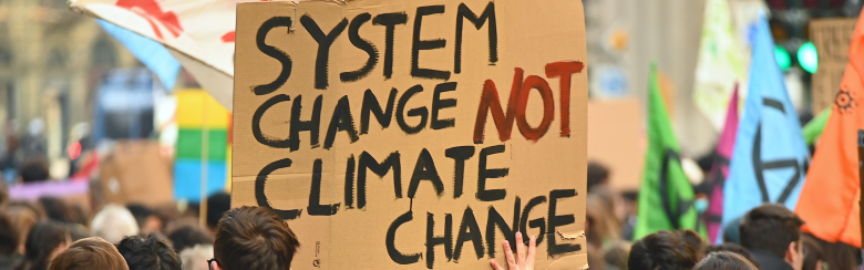 System change not climate change
