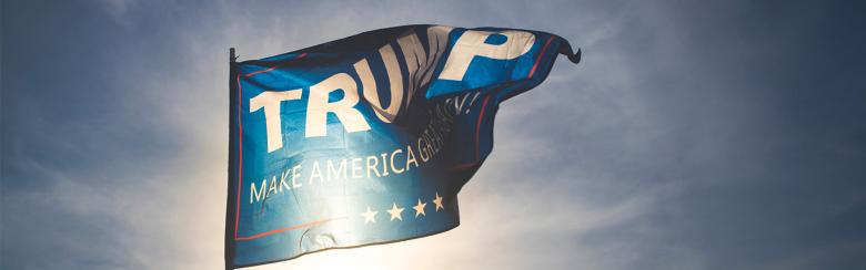 Trump reelection banner