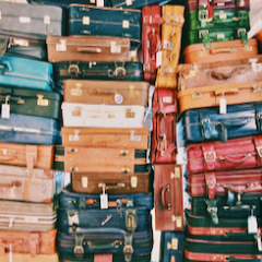 Pile of suitcases