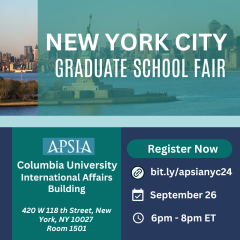 APSIA grad school fair New York City 2024