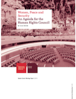 Cover of "Women, Peace and Security. An Agenda for the Human Rights Council"