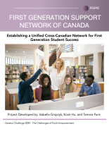 First Generation Support Network of Canada Project Proposal Cover Page